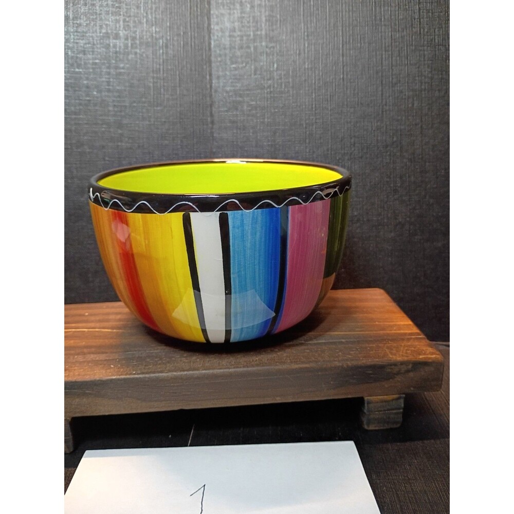 Nancy Green SERAPE Striped Bowls SET OF 2 Certified International MULTI-COLOR - Picture 8 of 16